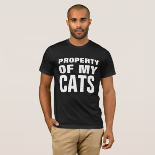 PROPRIÉTÉ DE MES CHATS CHAT T-SHIRTS FUNNY