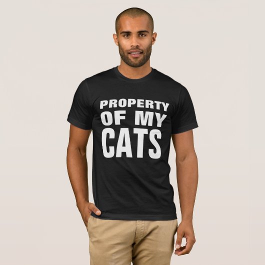 PROPRIÉTÉ DE MES CHATS CHAT T-SHIRTS FUNNY (Devant entier)