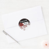 Propriété De Sticker (rouge floral & arrière - pla (Enveloppe)