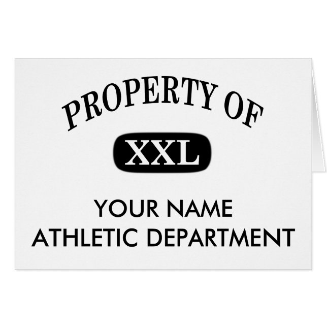 Propriété de XXL Votre nom (Devant Horizontal)