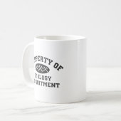 Propriété Du Département De Géologie Mug (Devant gauche)