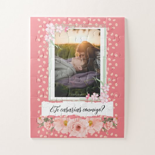 Propuesta de matrimonio personalizada legpuzzel (Verticaal)