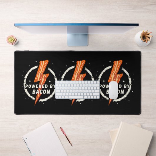 Propulsé par Bacon Funny Retro Fodie esthétique (Bureau 1)