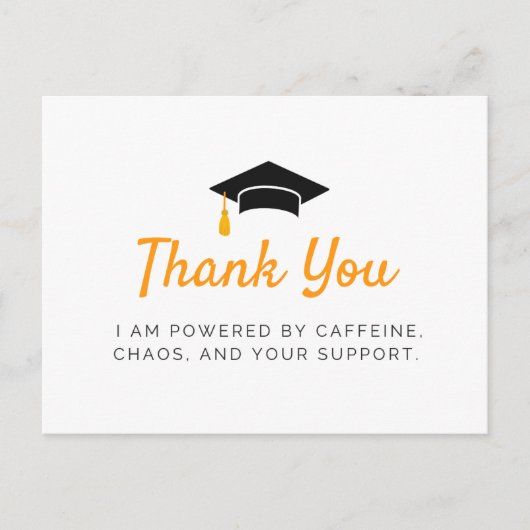 Propulsé par la Carte de remerciements de la caféi (Devant)