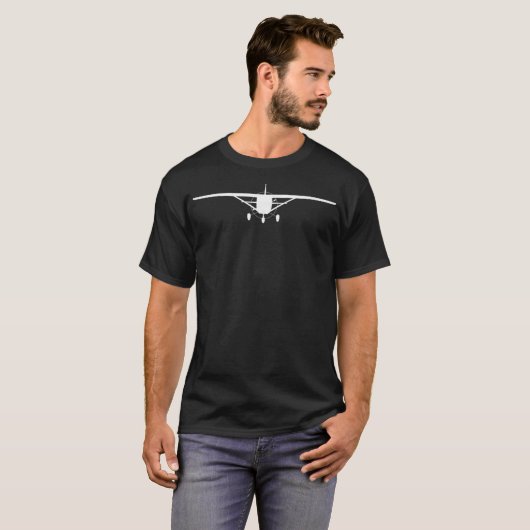 Propvliegtuig met één motor t-shirt (Voorkant volledig)