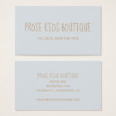Prose Boutique Carte de visite pour votre Boutique (Devant & derrière)