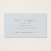 Prose Boutique Carte de visite pour votre Boutique (Dos)