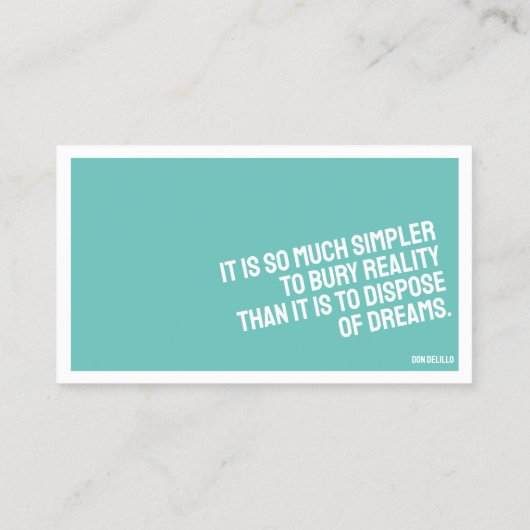 PROSE Minimaliste Carte de visite MINI (Dos)