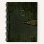 Prose & Poetry Debossed Moss Velvet Look Journal (Devant)