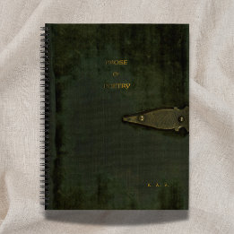 Prose & Poetry Debossed Moss Velvet Look Journal Notitieboek