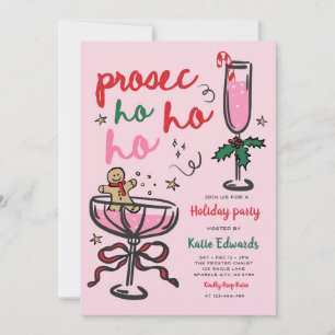 Prosec-Ho-Ho-Ho Kerst Cocktailparty Kaart