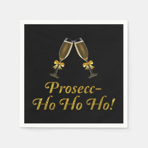 Prosecc-Ho Ho Ho! Funny Prosecco kerstparty Servet