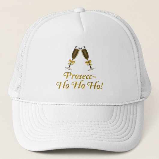 Prosecc-Ho Ho Ho! Funny Prosecco kerstparty Trucker Pet (Voorkant)