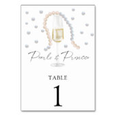 Prosecco aquarelle - numéro de table de mariage (Dos)