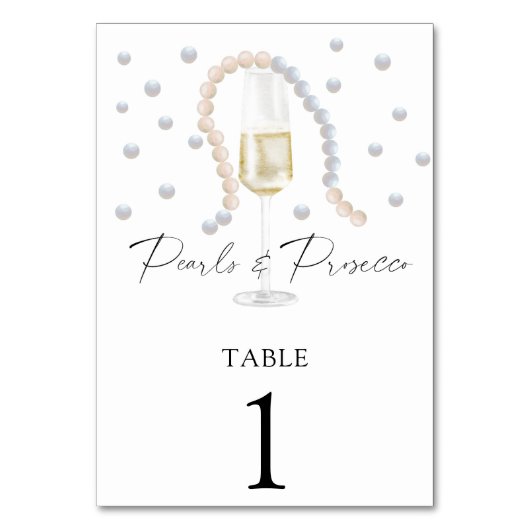 Prosecco aquarelle - numéro de table de mariage (Par défaut)