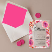 Prosecco en bloemen Vrijgezellenfeest Acryl Uitnodigingen