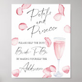 Prosecco - help de drukke bruid Adres Poster (Voorkant)