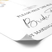 Prosecco - help de drukke bruid Adres Poster (Hoek)