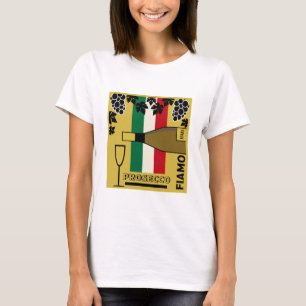 prosecco mousserende wijn t-shirt