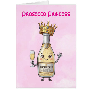 Prosecco Prinses Wenskaart