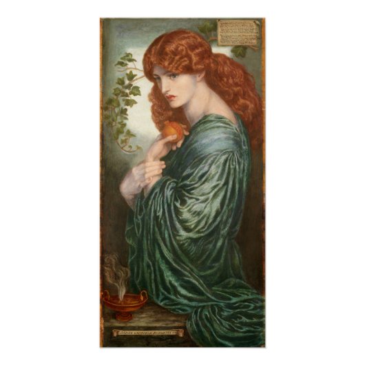 Proserpine Dante Gabriel Rossetti Glossy Perfect Poster (Voorkant)
