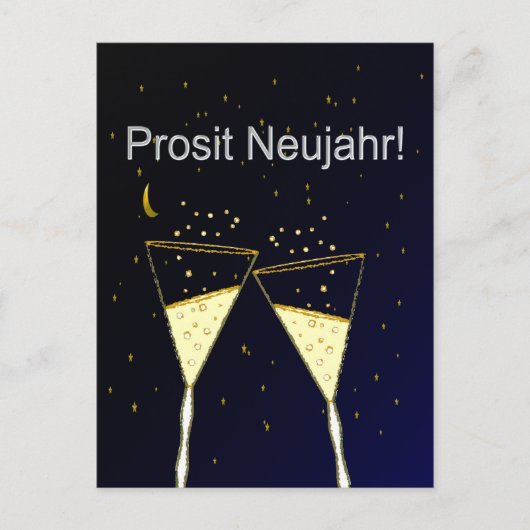 Prosit Neujahr Briefkaart (Voorkant)