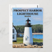 Prospect Harbour Lighthouse, carte postale Maine (Devant / Derrière)