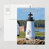 Prospect Harbour Lighthouse, carte postale Maine (Devant / Derrière)