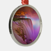 Prospect Point Night Uitzicht of Niagara Herfsten Metalen Ornament (Rechts)