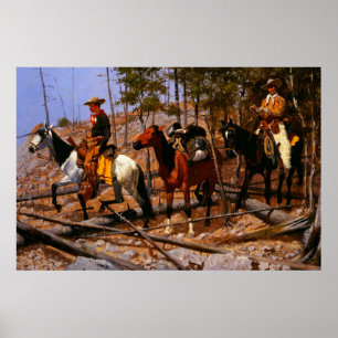 Prospectie voor veegebied Frederic Remington Poster