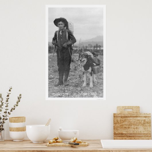 Prospector Dog Seward, Alaska 1904 Poster (Keuken)