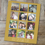 Prospectus 11,4 Cm X 14,2 Cm 12 Collage photo avec Arrière - plan or<br><div class="desc">Ajoutez vos photos préférées à ce modèle amusant. Vous pouvez utiliser des photos Instagram ou n'importe quelle photo pour cette grille.</div>