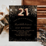 Prospectus 11,4 Cm X 14,2 Cm 21e anniversaire parties scintillant d'or noir inv<br><div class="desc">Veuillez noter que cette invitation est sur papier de prospectus et très mince. Les enveloppes ne sont pas incluses. Pour des invitations plus épaisses (même conception), veuillez visiter notre magasin. Une invitation moderne, élégante et glamour pour une fête de 21e anniversaire. Un arrière - plan noir décoré de faux parties...</div>