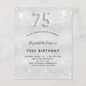 Prospectus 11,4 Cm X 14,2 Cm 75e anniversaire argent parties scintillant budget (Devant)