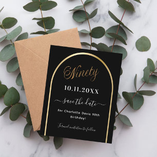 Prospectus 11,4 Cm X 14,2 Cm 90e anniversaire noir budget d'arc d'or enregistre