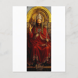 Prospectus 11,4 Cm X 14,2 Cm Adoration de l'agneau mystique par Jan van Eyck