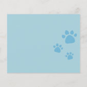 Prospectus 11,4 Cm X 14,2 Cm Affiche photo moderne bleu Chien manquant  (Dos)