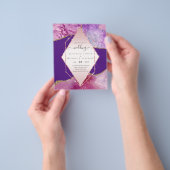 Prospectus 11,4 Cm X 14,2 Cm AGATES Rosesparkles Invitations de mariage BUDGET (main)