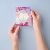 Prospectus 11,4 Cm X 14,2 Cm AGATES Rosesparkles Invitations de mariage BUDGET (main)