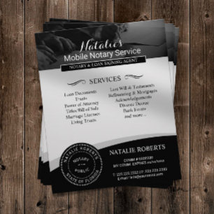 Prospectus 11,4 Cm X 14,2 Cm Agent de signature de prêt de notaire public Photo