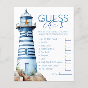 Prospectus 11,4 Cm X 14,2 Cm Ahoy It’s a Boy Nautical Baby shower Jeu de devis