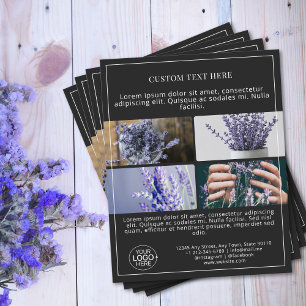 Prospectus 11,4 Cm X 14,2 Cm Ajouter le logo de la grille photo Collage noir Pr