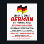 Prospectus 11,4 Cm X 14,2 Cm Allemand Drapeau Conception, Allemand Cours de Lan<br><div class="desc">Design Drapeau Allemand,  Cours De Langue Allemande Publicité Flyers Par Le Magasin Carte de visite.</div>