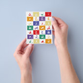 Prospectus 11,4 Cm X 14,2 Cm alphabet arabe Lettres pour enfants (main)