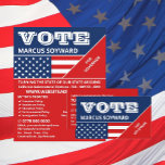 Prospectus 11,4 Cm X 14,2 Cm American Flag Design, Campagne politique Advert<br><div class="desc">American Flag Design,  Politicienne Campagne Publicité Flyer par The Carte de visite Store.</div>