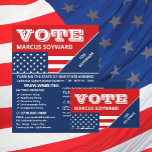 Prospectus 11,4 Cm X 14,2 Cm American Flag Design, Campagne politique Advert<br><div class="desc">American Flag Design,  Politicienne Campagne Publicité Flyer par The Carte de visite Store.</div>