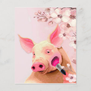 Prospectus 11,4 Cm X 14,2 Cm amoureux de cochons de beauté