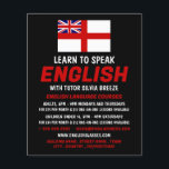 Prospectus 11,4 Cm X 14,2 Cm Angleterre Royaume-Uni Drapeau, Cours d'anglais Ad<br><div class="desc">England UK Flag,  Cours De Langue Anglaise Flyers Publicitaires Par Le Magasin Carte de visite.</div>