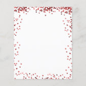 Prospectus 11,4 Cm X 14,2 Cm Anniversaire blanc parties scintillant rouge invit (Dos)