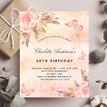 Prospectus 11,4 Cm X 14,2 Cm Anniversaire pampas herbe blush papillon budget<br><div class="desc">Veuillez noter que cette invitation est sur papier de prospectus et très mince. Les enveloppes ne sont pas incluses. Pour les cartes plus épaisses (même conception), veuillez visiter notre magasin. Un arrière - plan d'or rose, rustique et rustique à l'aspect rustique et rustique. Décoré de fleurs roses d'or et de...</div>